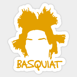 basquiat yellow Sticker